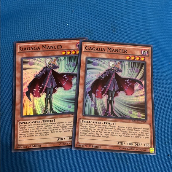 Yugioh Card GaGaGa Mancer Dark Type Monster 1st Edition Shiny 1996 NWOTS